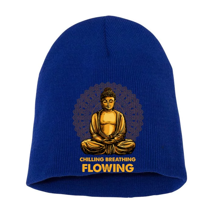 Buddha Zen Buddhism Buddhist Meaningful Gift Breathing Flowing Buddha Meaningful Short Acrylic Beanie