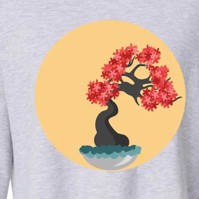 Beautiful Zen Bonsai Tree Funny Gift Cool Gift Yoga Circle Graphic Tee Gift Cropped Pullover Crew