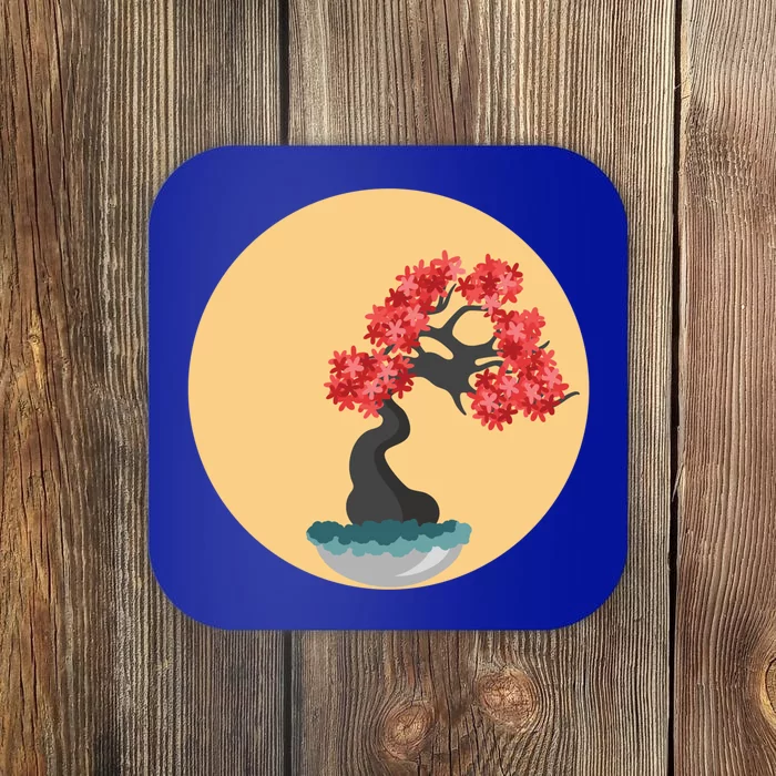 Beautiful Zen Bonsai Tree Cute Gift Yoga Circle Graphic Tee Gift Coaster