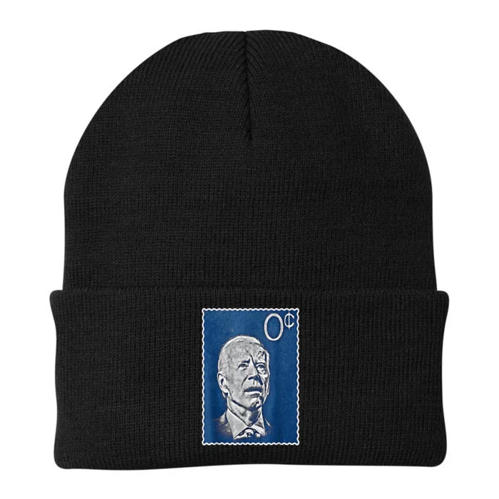 Biden Zero Cents Stamp 0 President Joe Knit Cap Winter Beanie