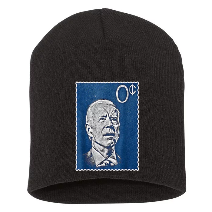 Biden Zero Cents Stamp 0 President Joe Short Acrylic Beanie