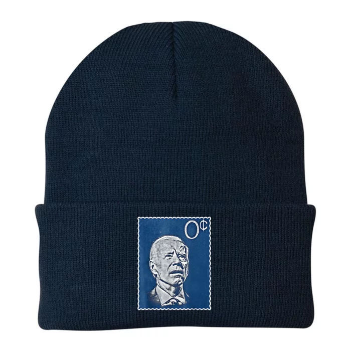 Biden Zero Cents Stamp 0 President Joe Knit Cap Winter Beanie