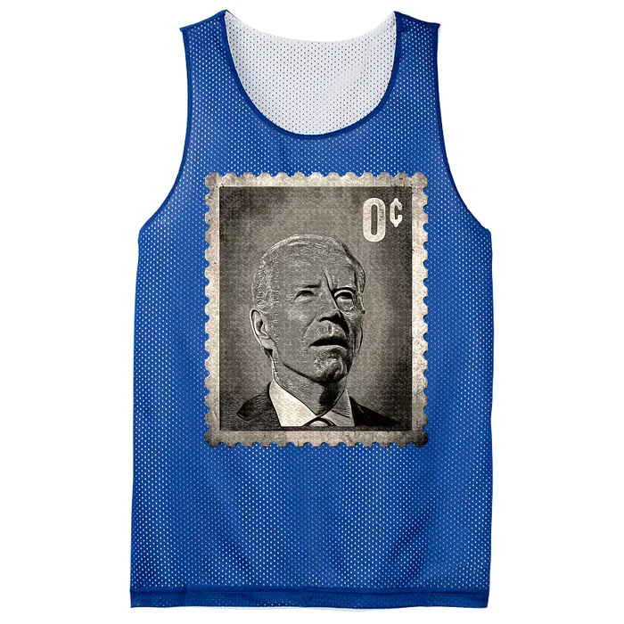 Biden Zero Cents Stamp 0 President Mesh Reversible Basketball Jersey Tank