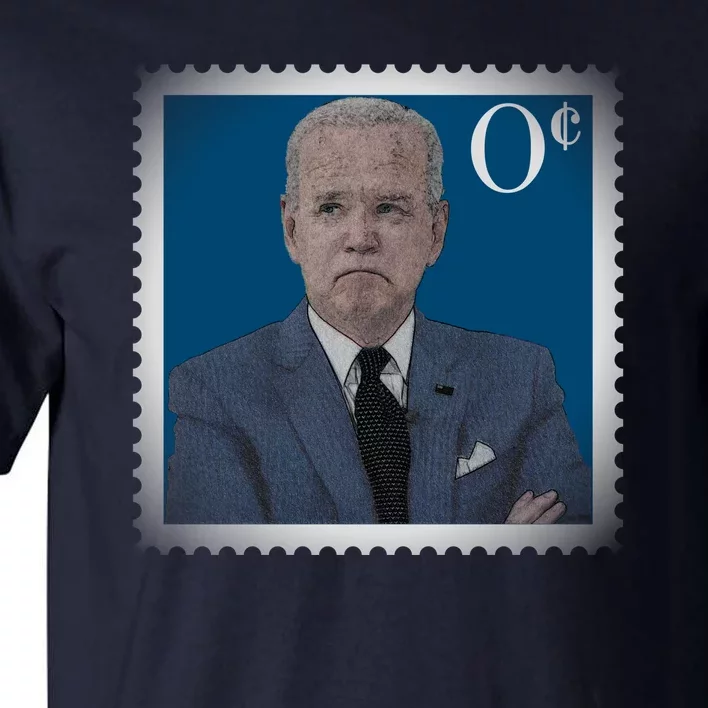 Biden Zero Cents Stamp Joe 0 Funny President Tall T-Shirt