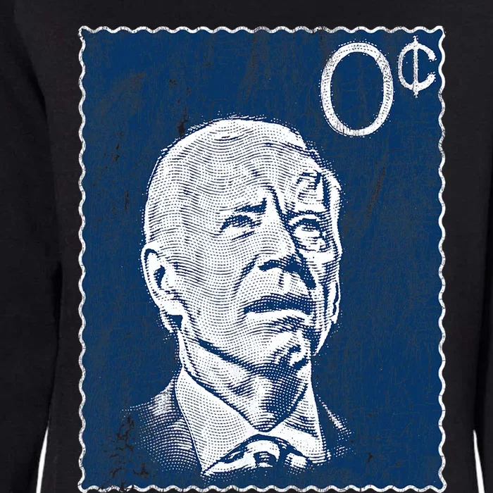 Biden Zero Cents Stamp 0 President Joe Womens California Wash Sweatshirt