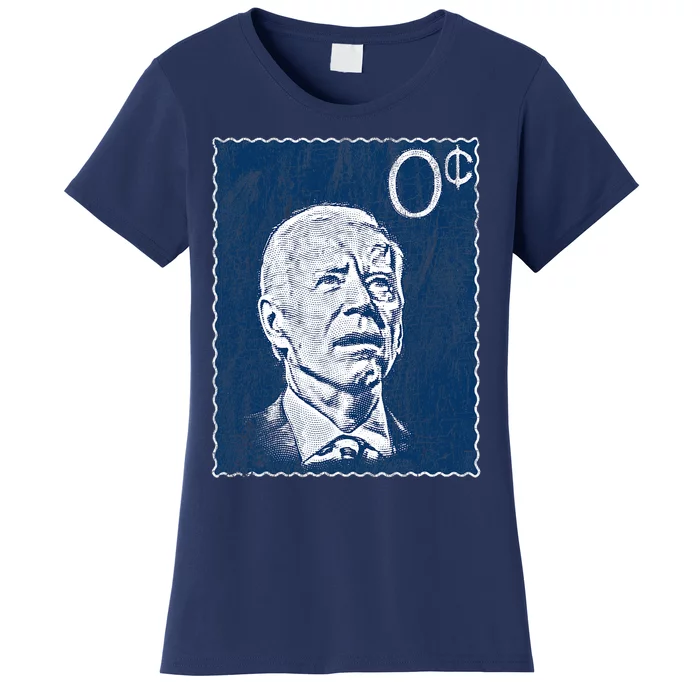 Biden Zero Cents Stamp 0 President Joe Women's T-Shirt