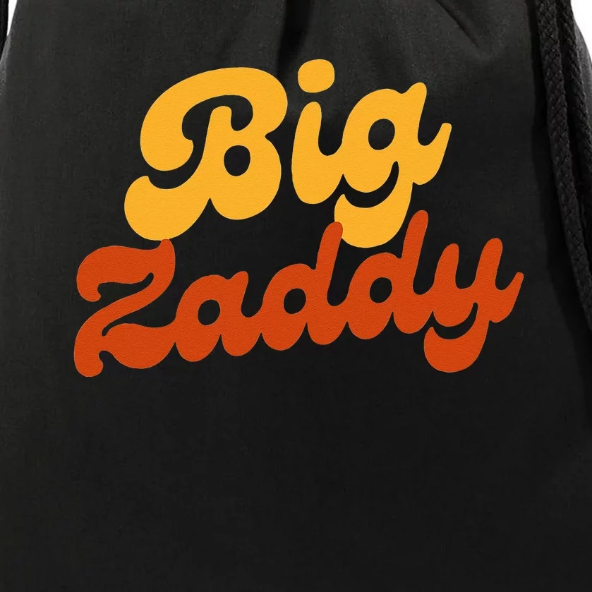 Big Zaddy Fathers Day Gift Present Retro style Drawstring Bag