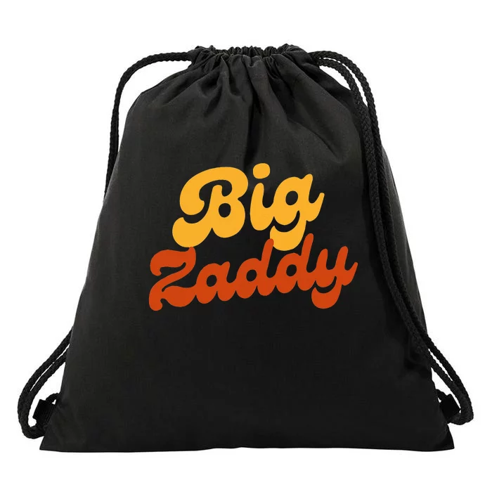 Big Zaddy Fathers Day Gift Present Retro style Drawstring Bag