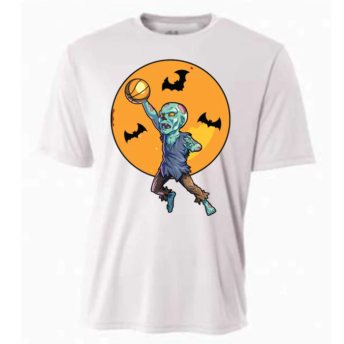 Basketball Zombie Halloween Boy Basketball Halloween Cooling Performance Crew T-Shirt