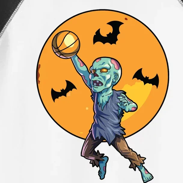 Basketball Zombie Halloween Boy Basketball Halloween Toddler Fine Jersey T-Shirt