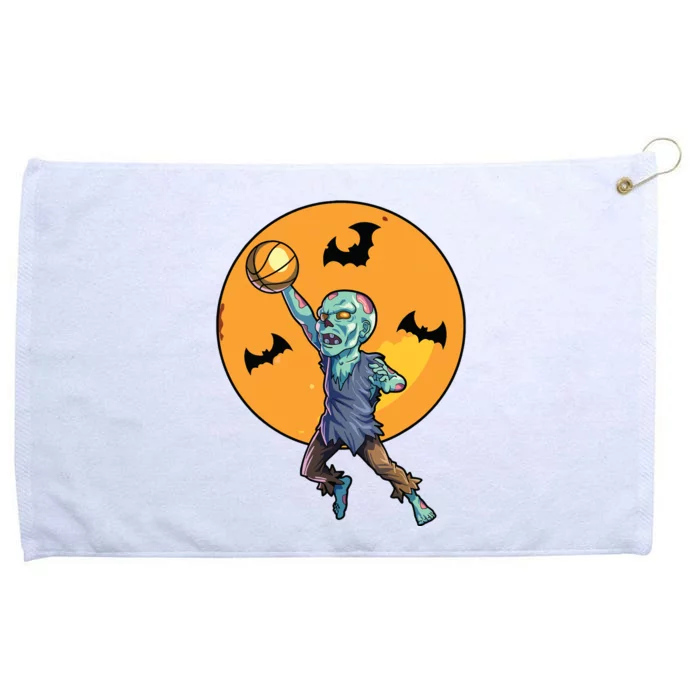 Basketball Zombie Halloween Boy Basketball Halloween Grommeted Golf Towel