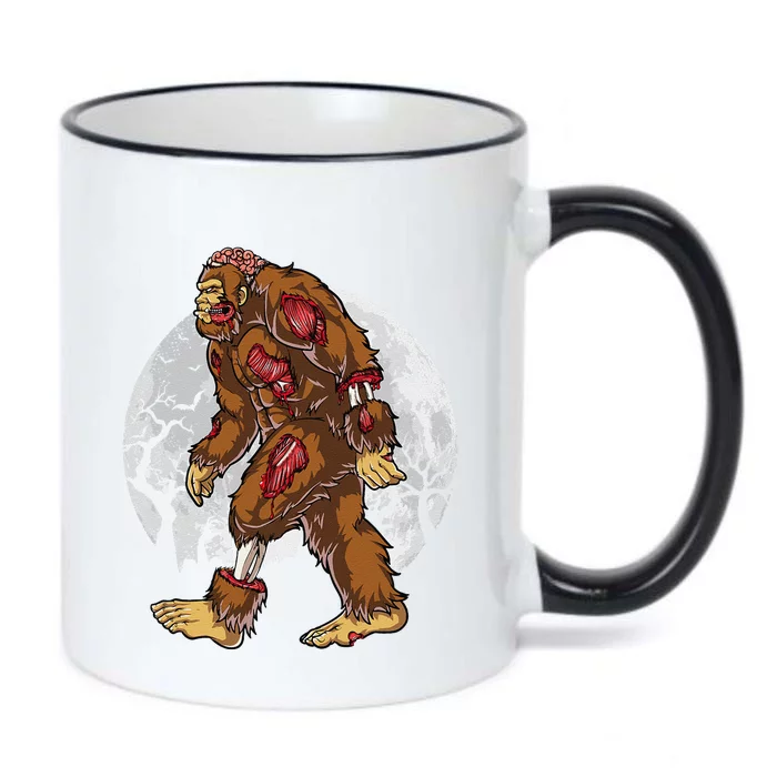 Bigfoot Zombie Halloween Funny Sasquatch Brain Black Color Changing Mug