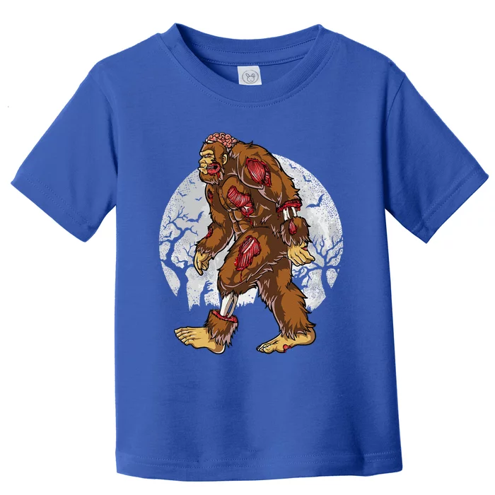 Bigfoot Zombie Halloween Funny Sasquatch Brain Toddler T-Shirt