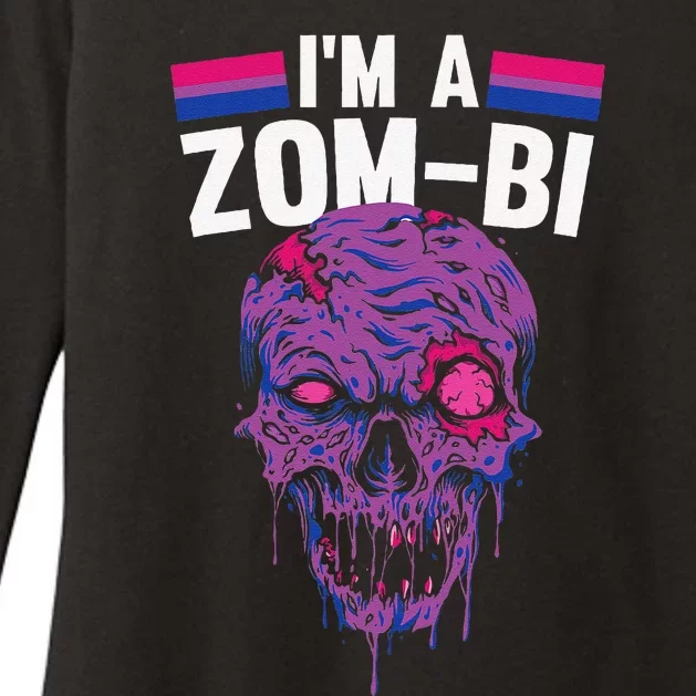 Bisexual Zombie Lazy Halloween Costume Funny Bi Pride LGBTQ Womens CVC Long Sleeve Shirt