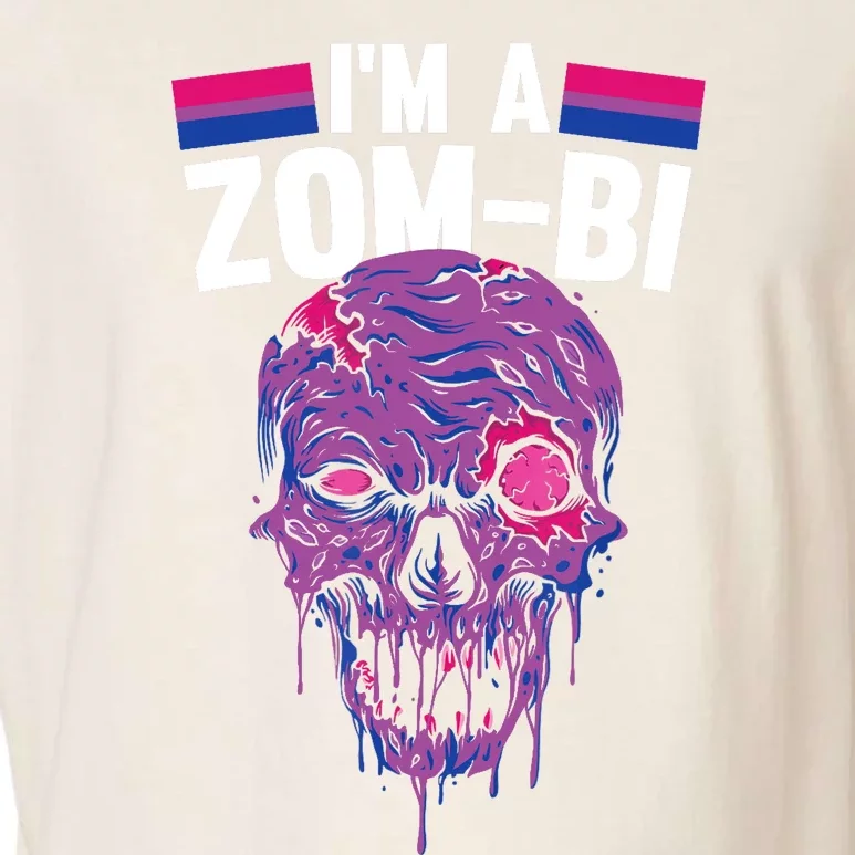 Bisexual Zombie Lazy Halloween Costume Funny Bi Pride LGBTQ Garment-Dyed Women's Muscle Tee