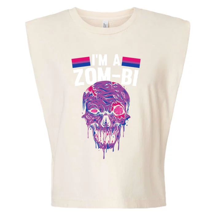 Bisexual Zombie Lazy Halloween Costume Funny Bi Pride LGBTQ Garment-Dyed Women's Muscle Tee