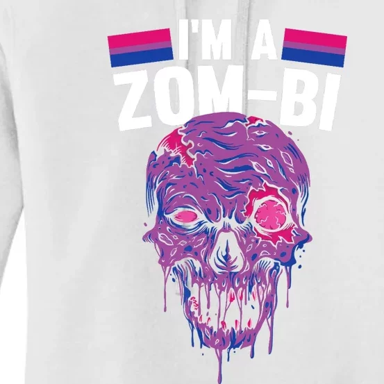 Bisexual Zombie Lazy Halloween Costume Funny Bi Pride LGBTQ Women's Pullover Hoodie