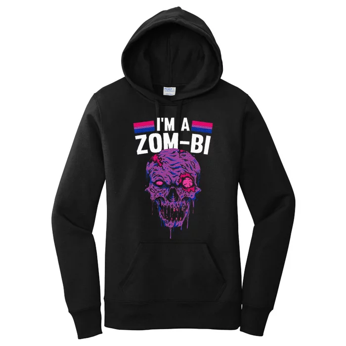 Bisexual Zombie Lazy Halloween Costume Funny Bi Pride LGBT Q Women's Pullover Hoodie