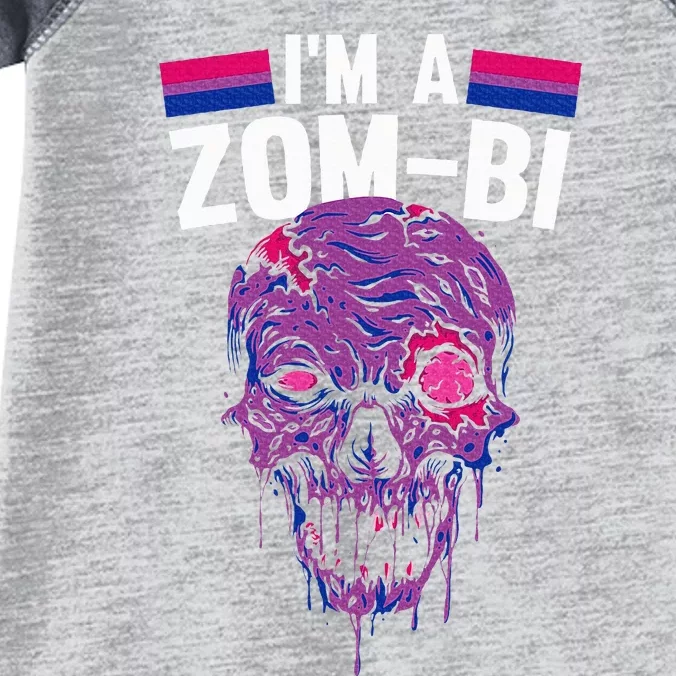 Bisexual Zombie Lazy Halloween Costume Funny Bi Pride LGBT Q Infant Baby Jersey Bodysuit