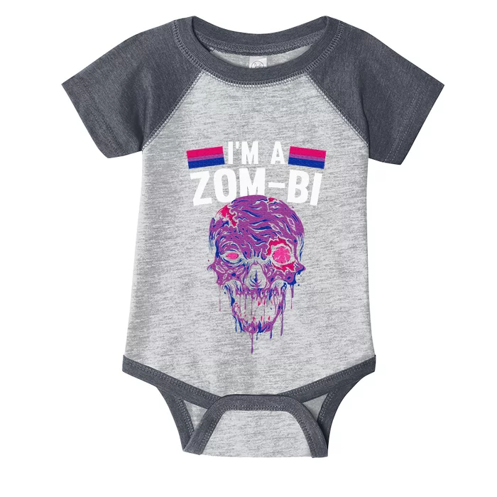 Bisexual Zombie Lazy Halloween Costume Funny Bi Pride LGBT Q Infant Baby Jersey Bodysuit