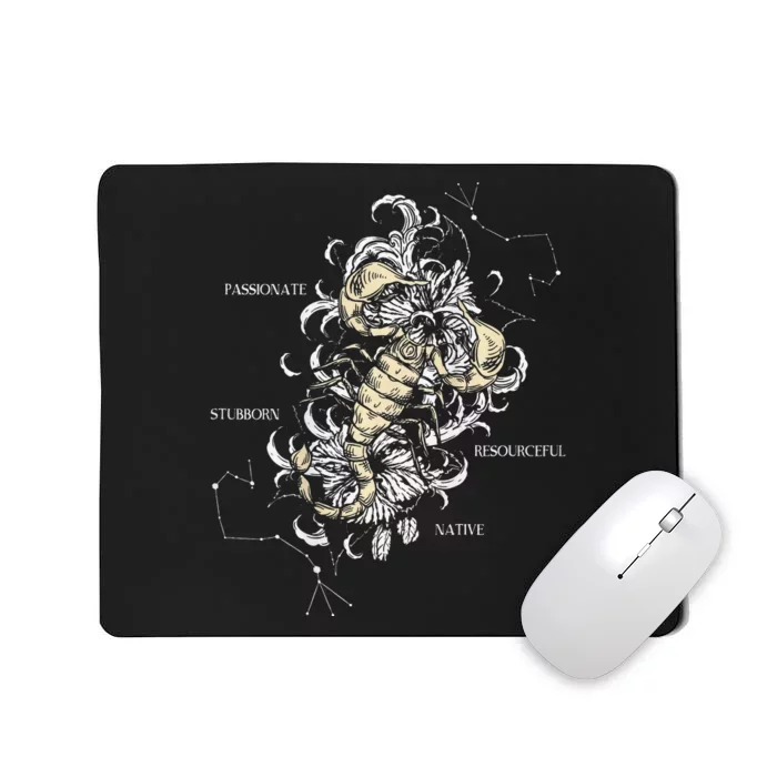 Backprint Zodiac Sign Scorpio Mousepad