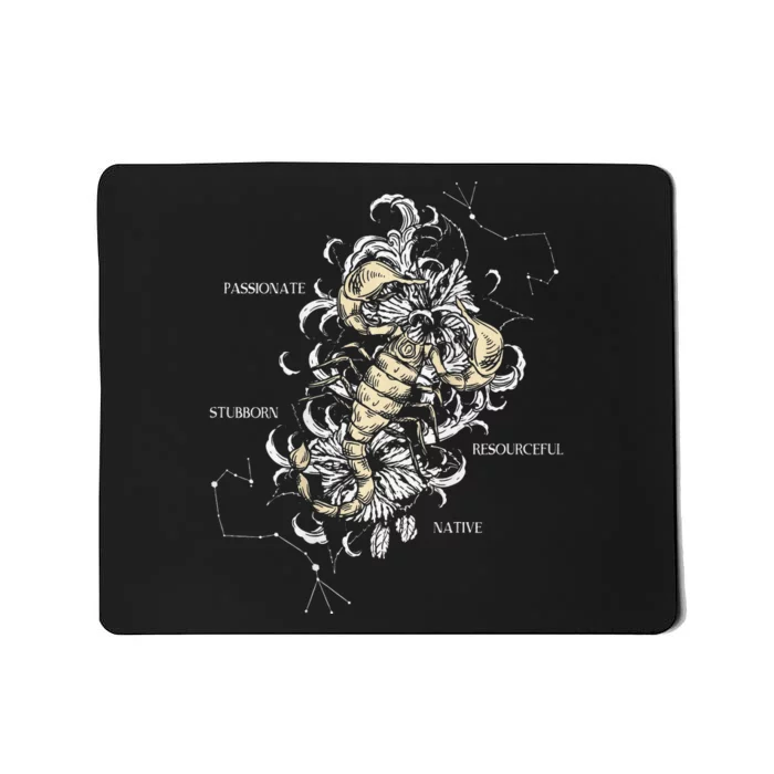 Backprint Zodiac Sign Scorpio Mousepad