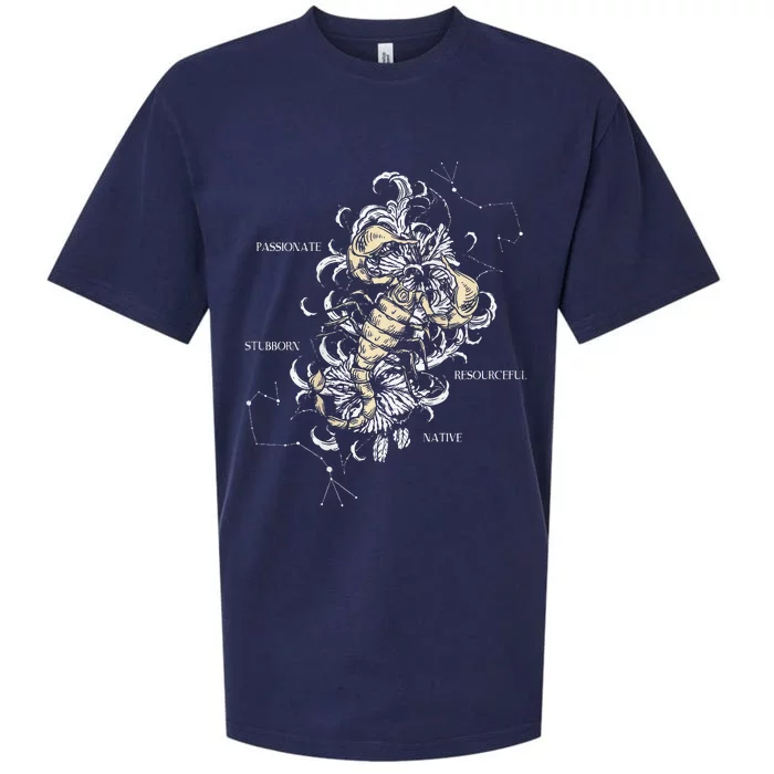 Backprint Zodiac Sign Scorpio Sueded Cloud Jersey T-Shirt