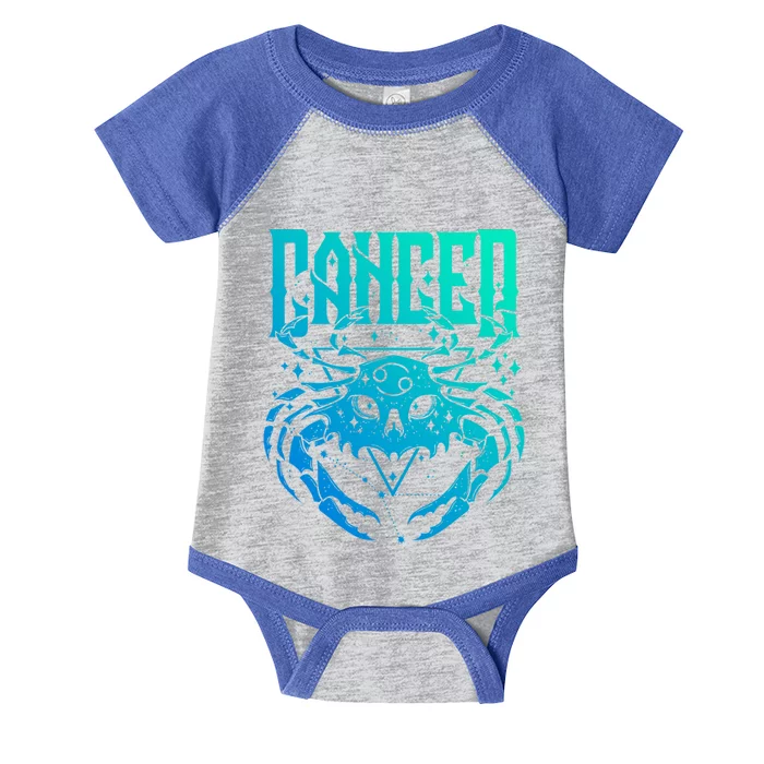 Blackcraft Zodiac Sign Cancer Skull Traditional Witch Gift Infant Baby Jersey Bodysuit