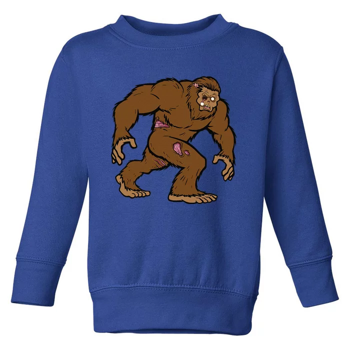 Bigfoot Zombie Sasquatch Graphic Halloween Novelty Tee Toddler Sweatshirt