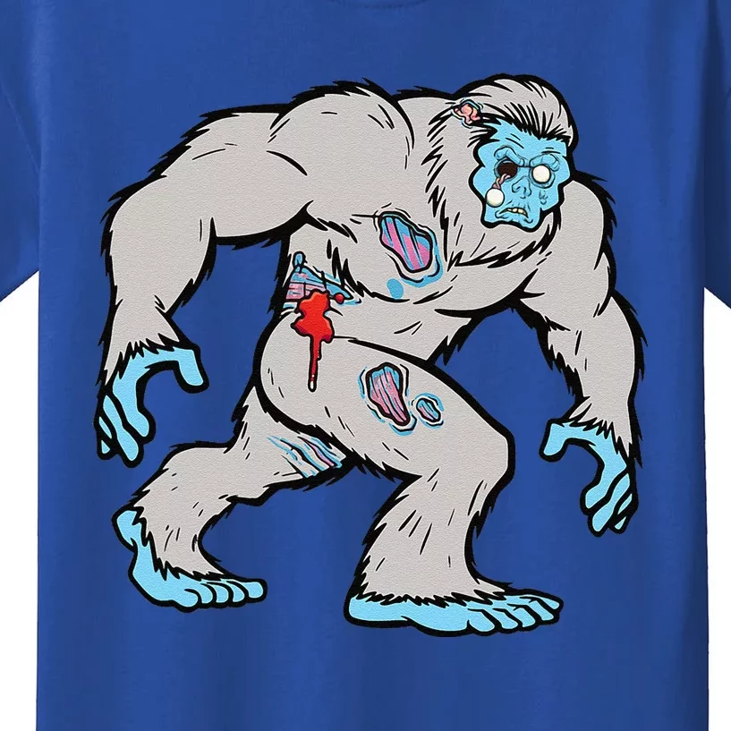 Bigfoot Zombie Sasquatch Graphic Halloween Novelty Tee Kids T-Shirt