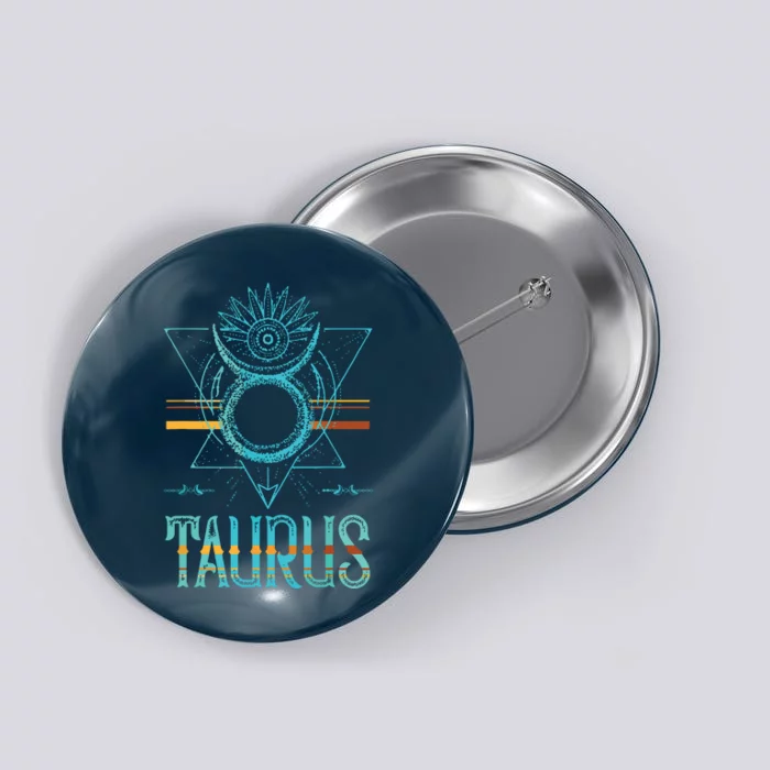 Bull Zodiac Sign Symbol Horoscope Taurus Button