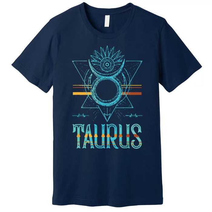 Bull Zodiac Sign Symbol Horoscope Taurus Premium T-Shirt