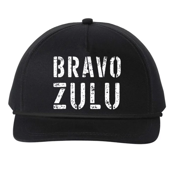 Bravo Zulu 'Well Done' Funny Naval Slang US Maritime Jargon Snapback Five-Panel Rope Hat