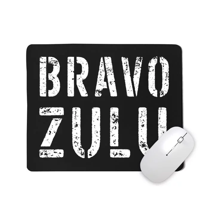 Bravo Zulu 'Well Done' Funny Naval Slang US Maritime Jargon Mousepad