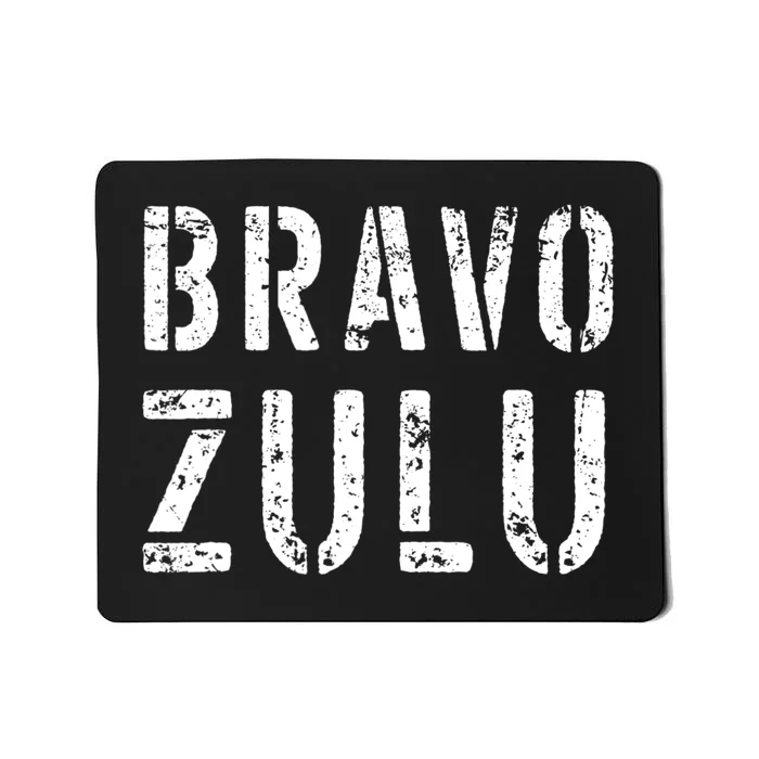 Bravo Zulu 'Well Done' Funny Naval Slang US Maritime Jargon Mousepad