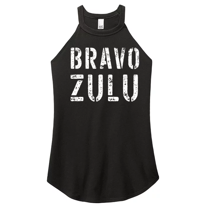 Bravo Zulu 'Well Done' Funny Naval Slang US Maritime Jargon Women’s Perfect Tri Rocker Tank