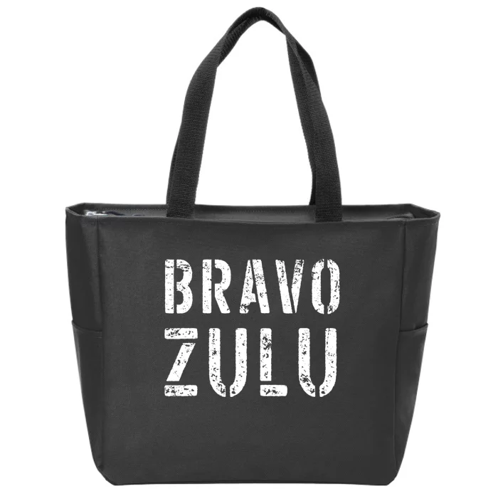 Bravo Zulu 'Well Done' Funny Naval Slang US Maritime Jargon Zip Tote Bag