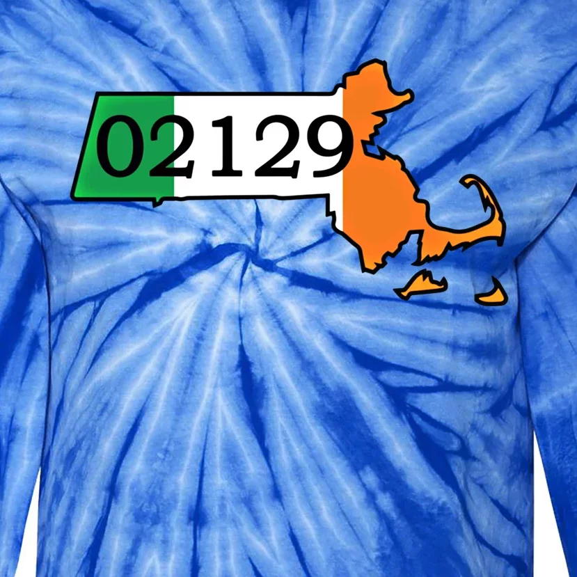 Charlestown 02129 Irish Flag Great Gift Tie-Dye Long Sleeve Shirt