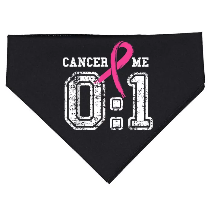 Cancer 0 Me 1 Shirt Breast Cancer Awareness  Survivor Gift USA-Made Doggie Bandana