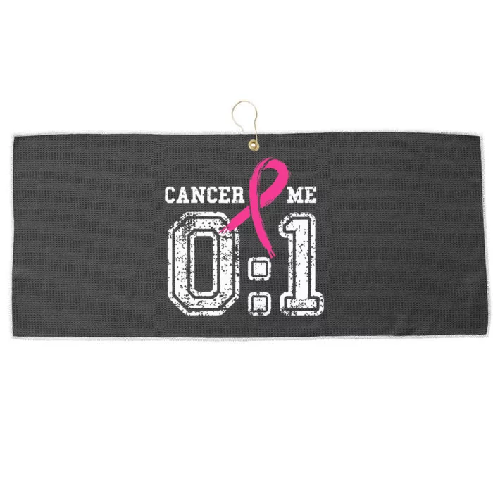 Cancer 0 Me 1 Breast Cancer Awareness Survivor Gift Large Microfiber Waffle Golf Towel