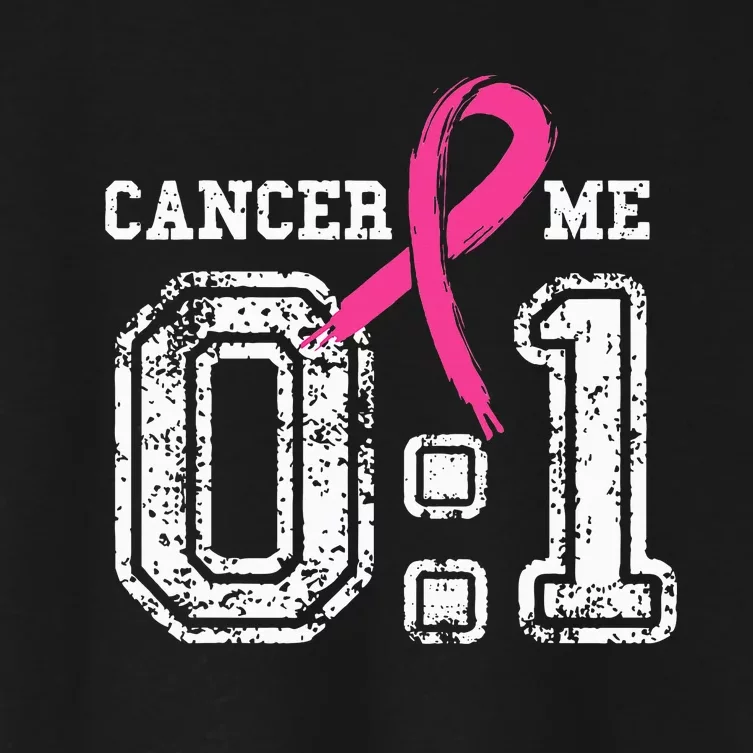 Cancer 0 Me 1 Breast Cancer Awareness Survivor Gift Women's Crop Top Tee