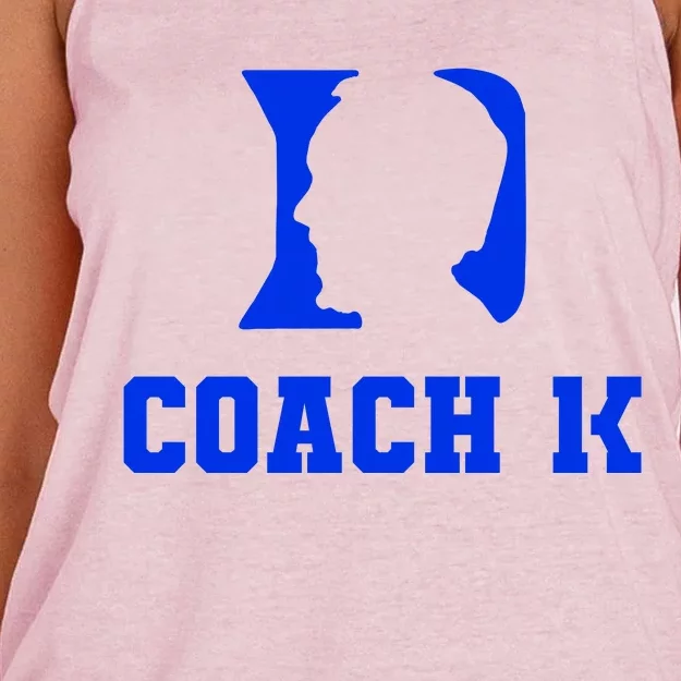 Coach 1K 1000 Wins Basketball College Font 1 K Women's Knotted Racerback Tank