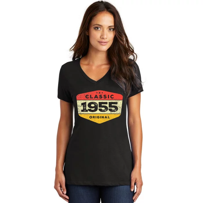 Classic 1955 68th Birthday Vintage Women's V-Neck T-Shirt