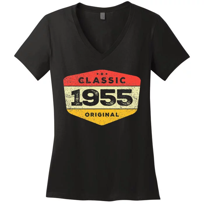 Classic 1955 68th Birthday Vintage Women's V-Neck T-Shirt