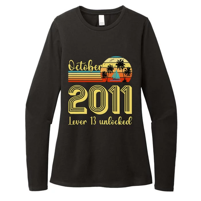 Cute 13th Birthday Born In Oct 2011 Birthday Womens CVC Long Sleeve Shirt