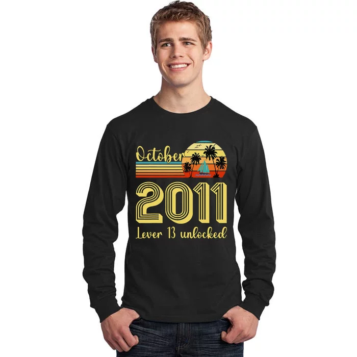 Cute 13th Birthday Born In Oct 2011 Birthday Tall Long Sleeve T-Shirt