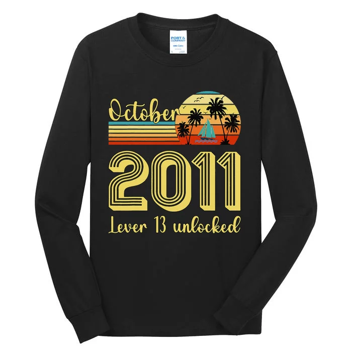 Cute 13th Birthday Born In Oct 2011 Birthday Tall Long Sleeve T-Shirt