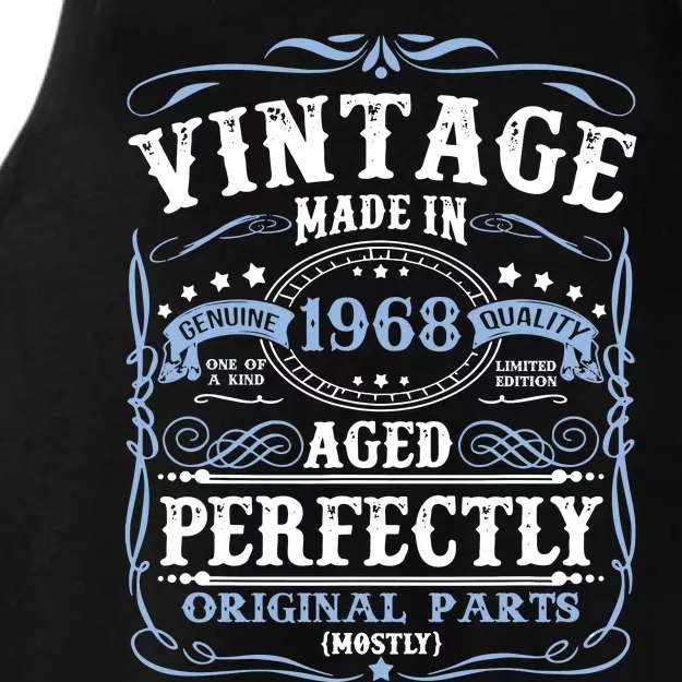 Classic 1968 Birthday Gift Ladies Tri-Blend Wicking Tank