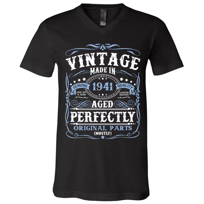 Classic 1941 Birthday Gift V-Neck T-Shirt