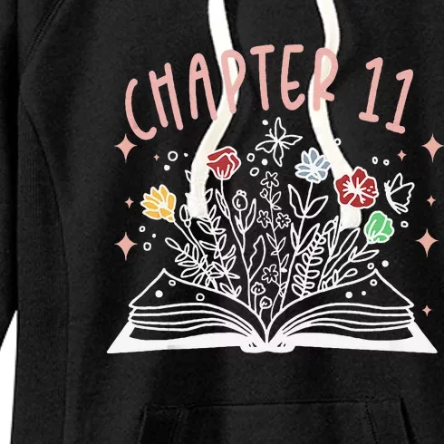 Chapter 11th Birthday Bookworm 11 Years Old For Book Loves Women's Fleece Hoodie